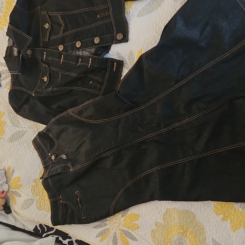 Dark Denim jacket and skirt